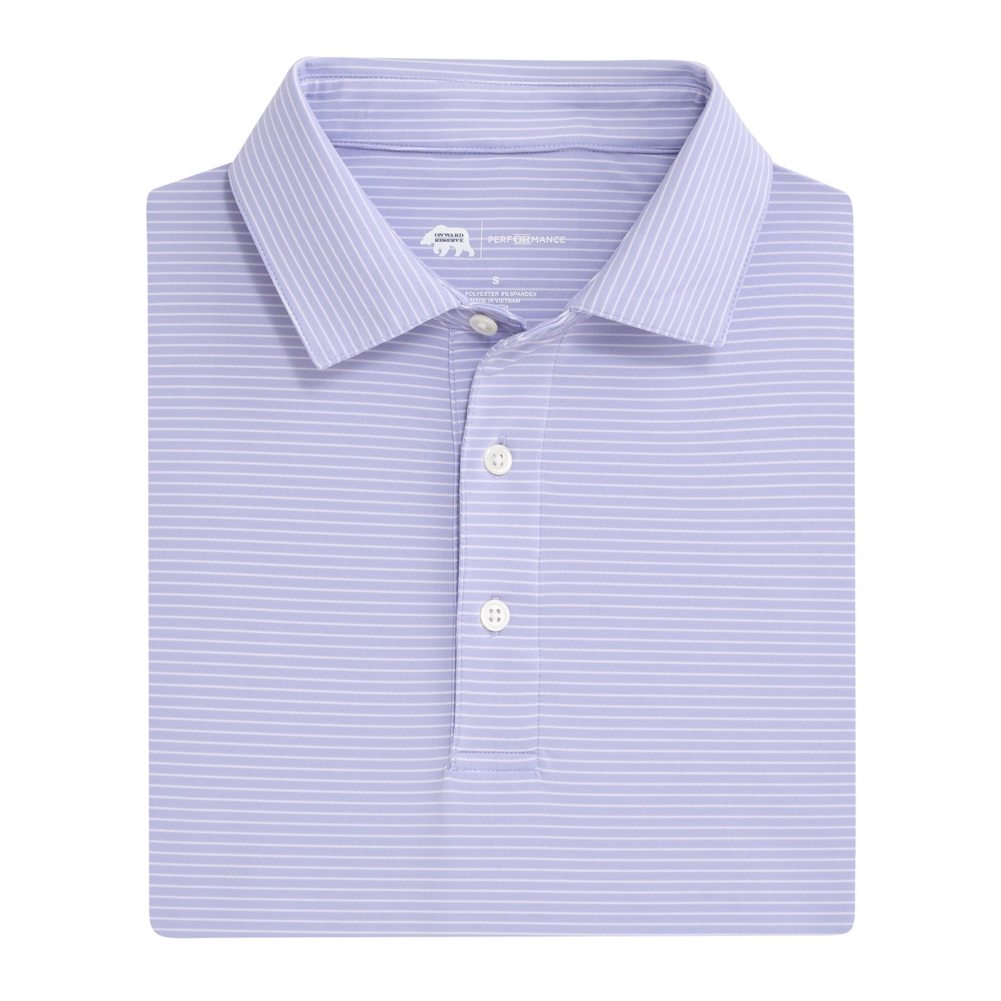 Birdie Stripe Performance Polo - Heron