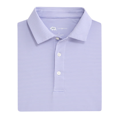 Birdie Stripe Performance Polo - Heron