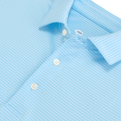 Birdie Stripe Performance Polo - Sky