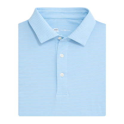 Birdie Stripe Performance Polo - Sky