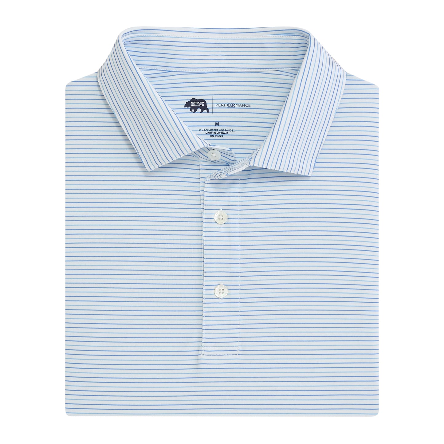 Driver Stripe Performance Polo - Azurine