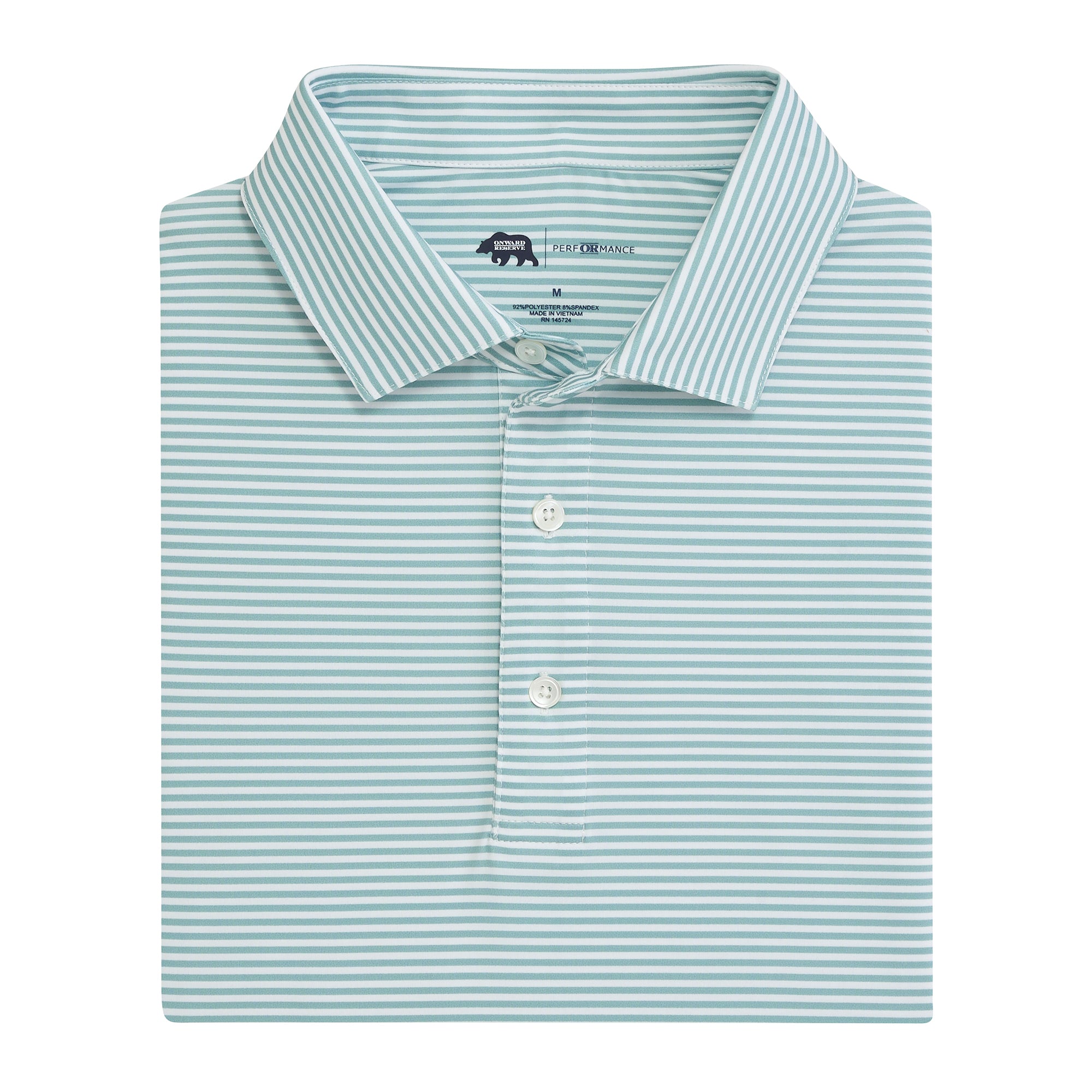 Echo Stripe Performance Polo - Aquifer – Onward Reserve