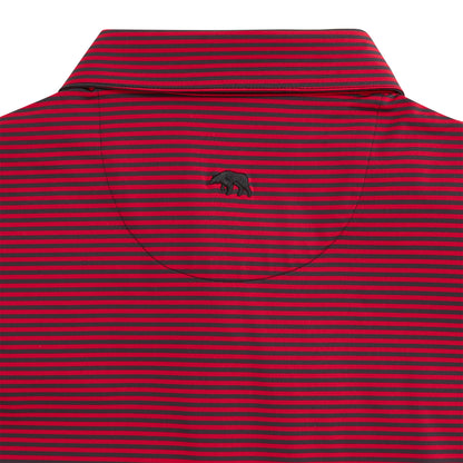 Echo Stripe Performance Polo - Red/Black