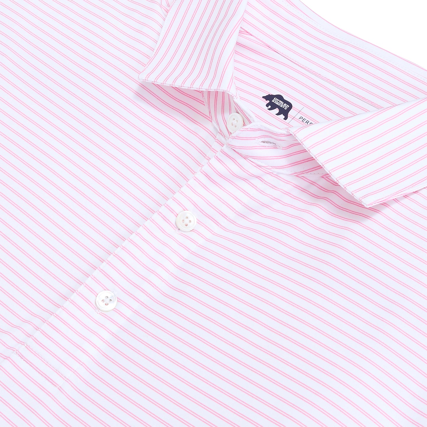 Wake Stripe Performance Polo - Sea Pink