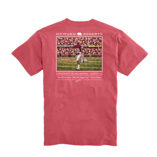 Oklahoma Peyton Bowen Tee - Washed Red