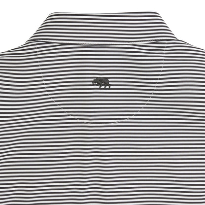Echo Stripe Performance Polo - Black