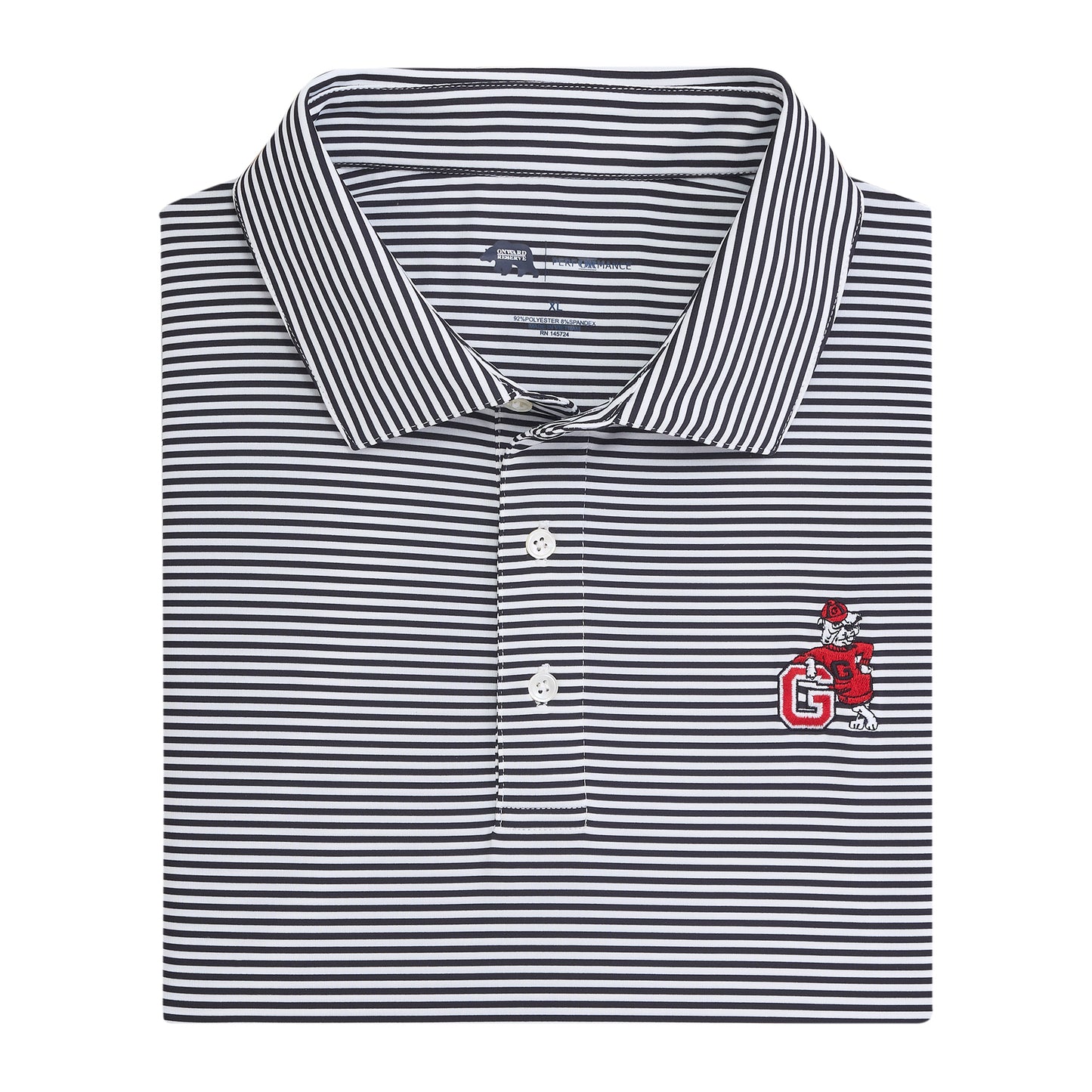 UGA G Dog Echo Stripe Performance Polo - Black