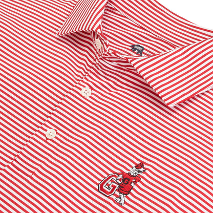 UGA G Dog Echo Stripe Performance Polo - Red