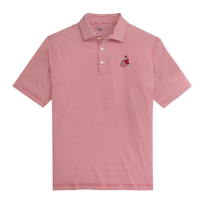 UGA G Dog Echo Stripe Performance Polo - Red