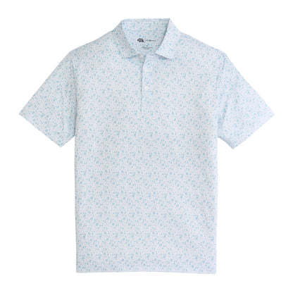 19th Hole Printed Performance Polo - Breeze