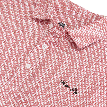Arkansas Baseball A Printed Performance Polo - White