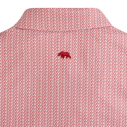 Arkansas Baseball A Printed Performance Polo - White