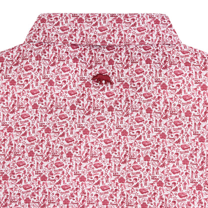 Texas A&M Icons Printed Performance Polo - White