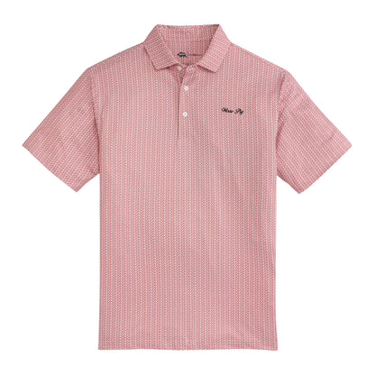 Arkansas Baseball A Printed Performance Polo - White