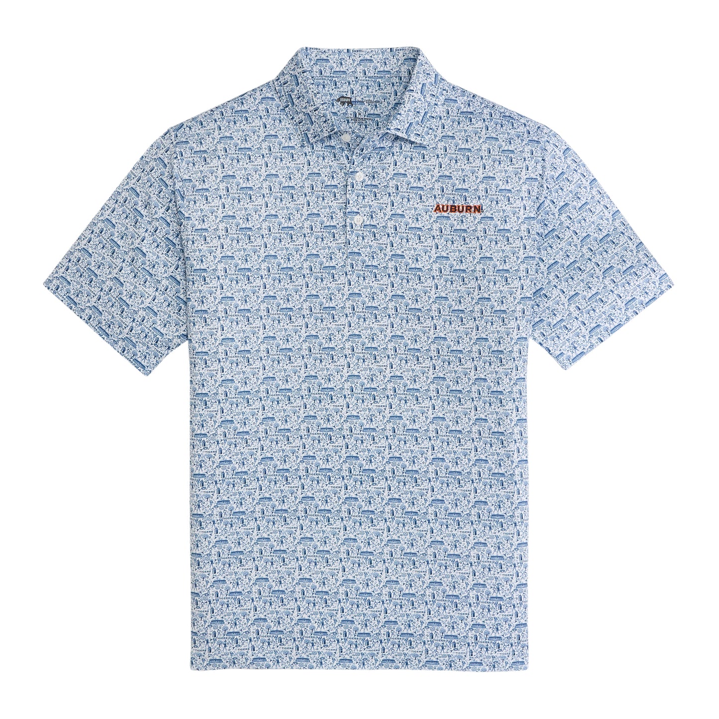 Auburn Icons Printed Performance Polo