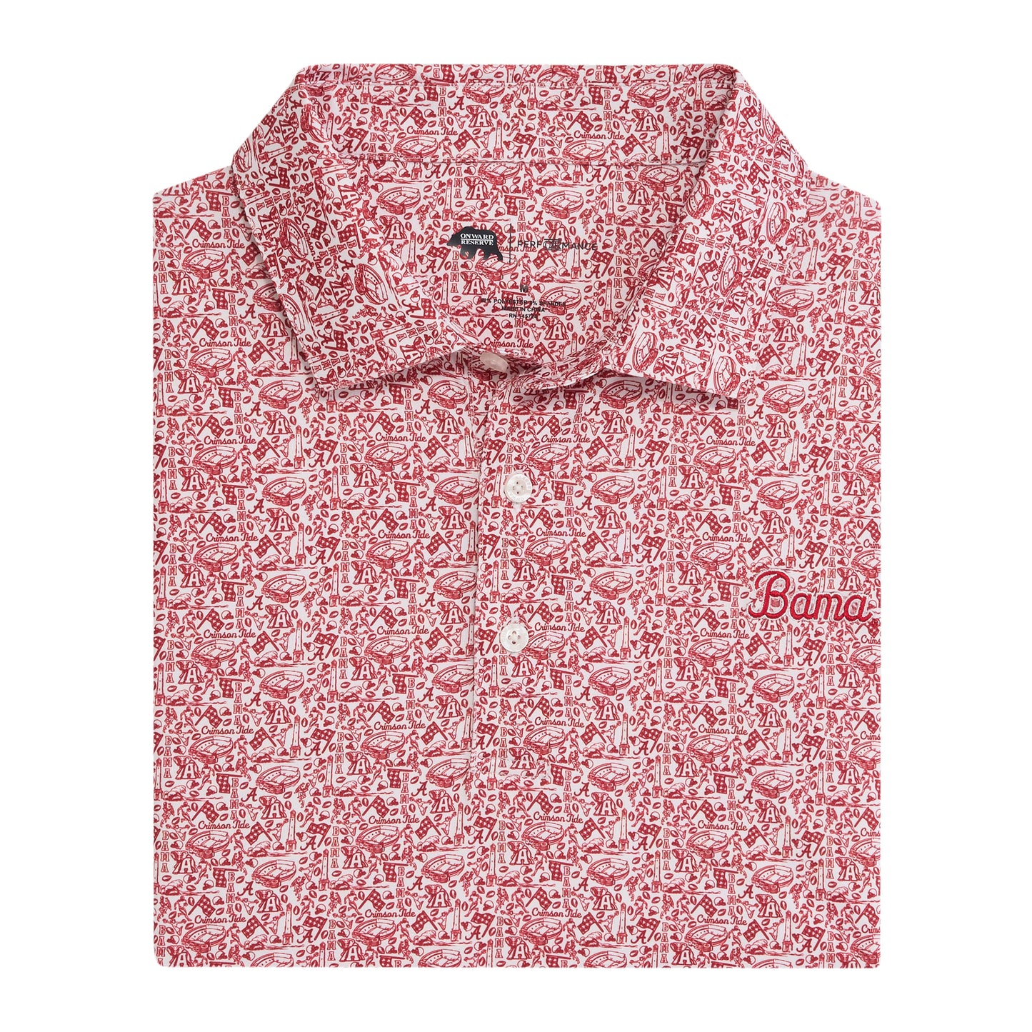 Alabama Icons Printed Performance Polo
