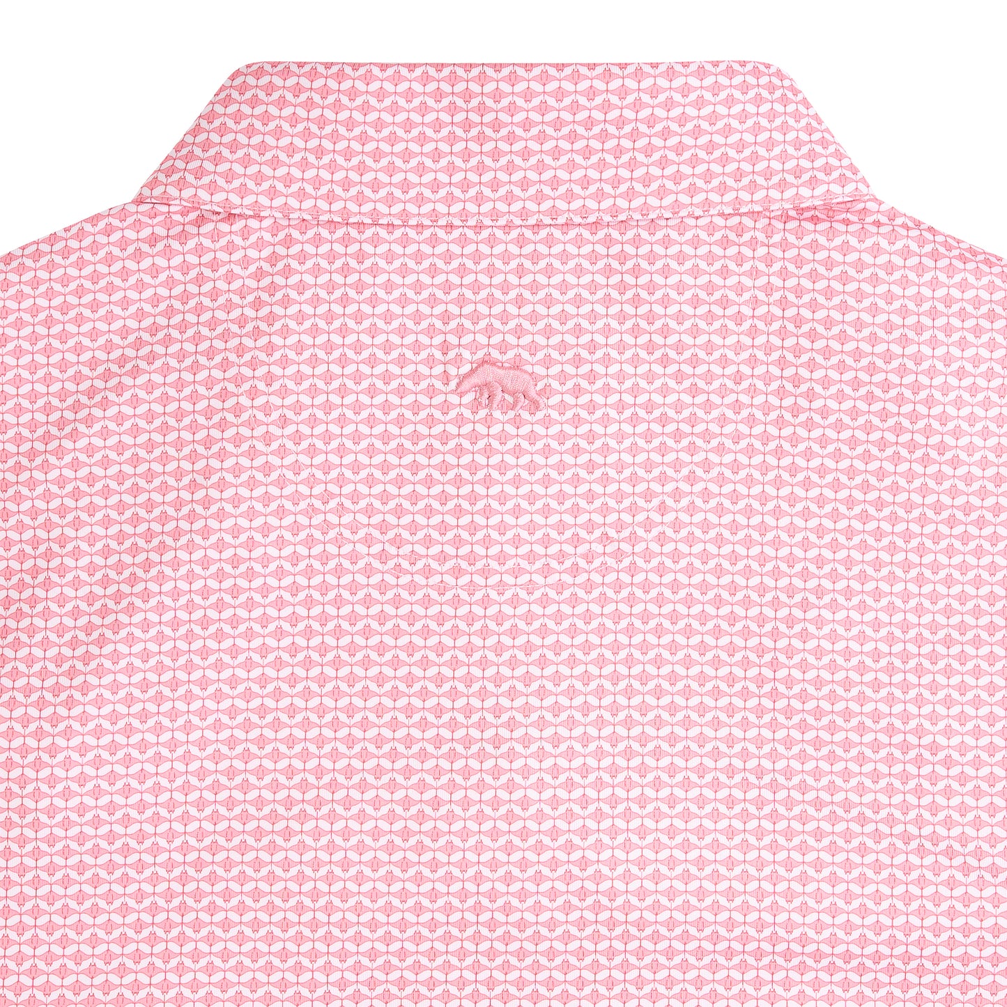 Barb Printed Performance Polo - Sea Pink