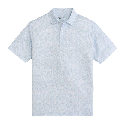 Beachcomber Printed Performance Polo - Azurine