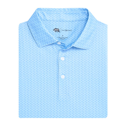 Beadhead Printed Performance Polo - Endless Sky