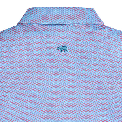 Bonnie Printed Performance Polo - Riviera