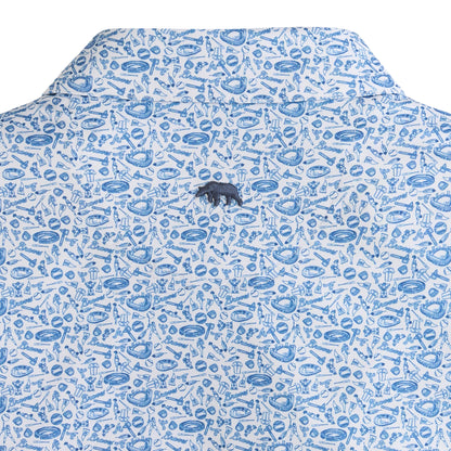 Braves Icons Printed Performance Polo - White