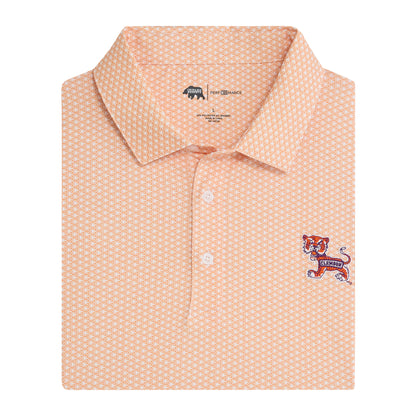 Clemson Vintage C Printed Performance Polo - White