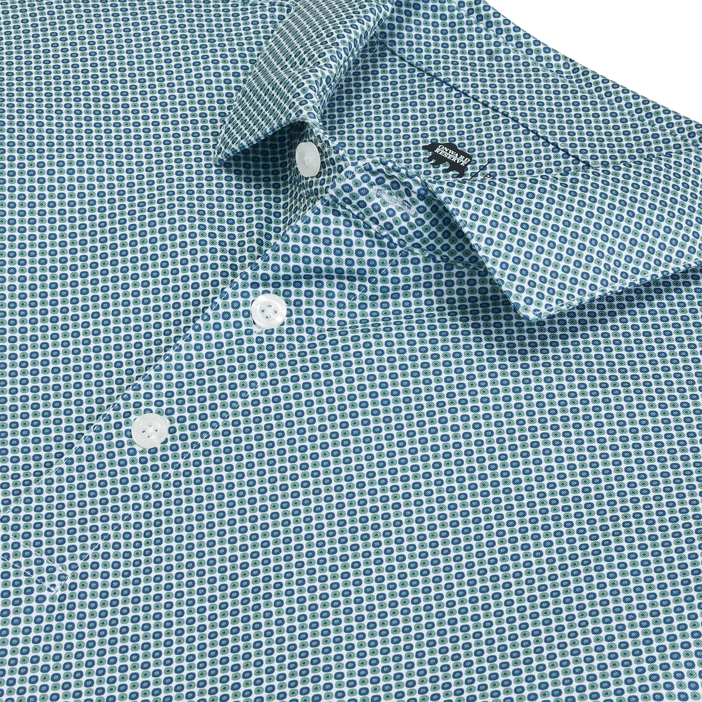 League Printed Performance Polo - Ensign Blue