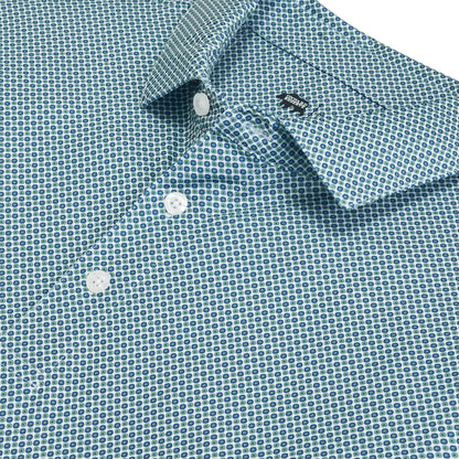 League Printed Performance Polo - Ensign Blue