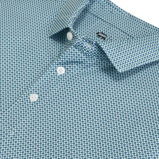 League Printed Performance Polo - Ensign Blue