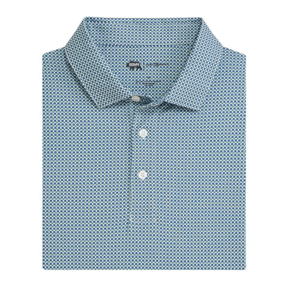League Printed Performance Polo - Ensign Blue