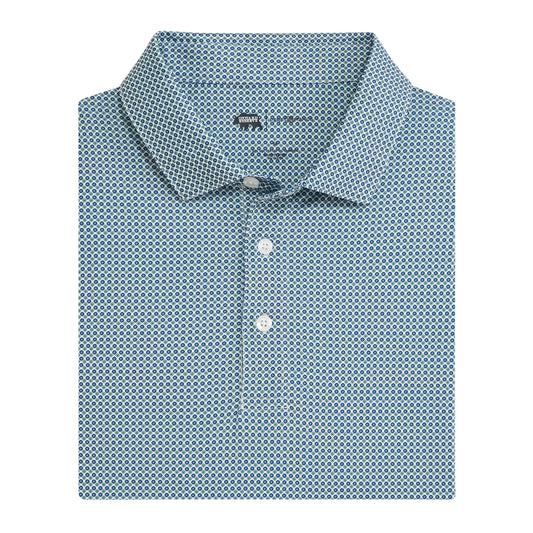 League Printed Performance Polo - Ensign Blue