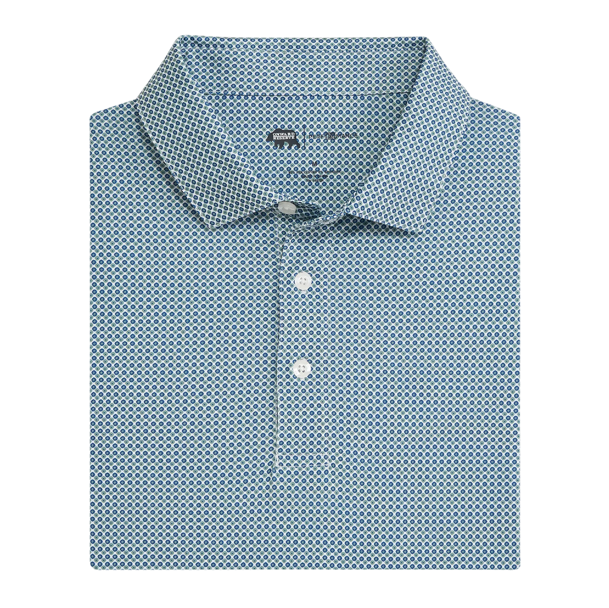 League Printed Performance Polo - Ensign Blue