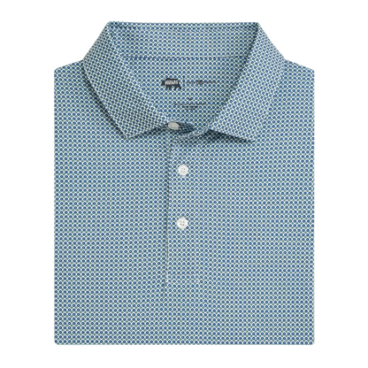 League Printed Performance Polo - Ensign Blue