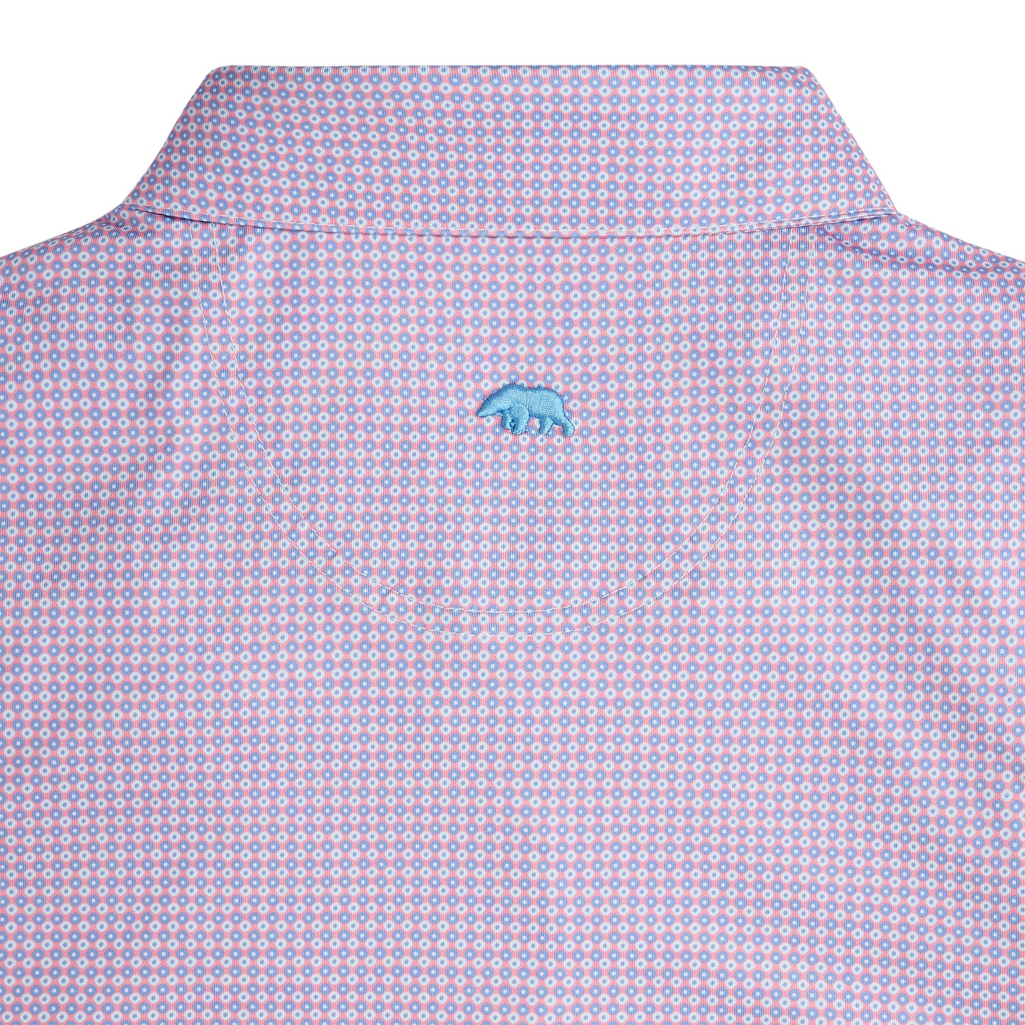 League Printed Performance Polo - Powder Pink