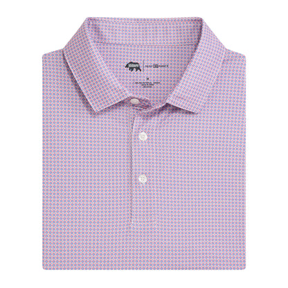 League Printed Performance Polo - Powder Pink