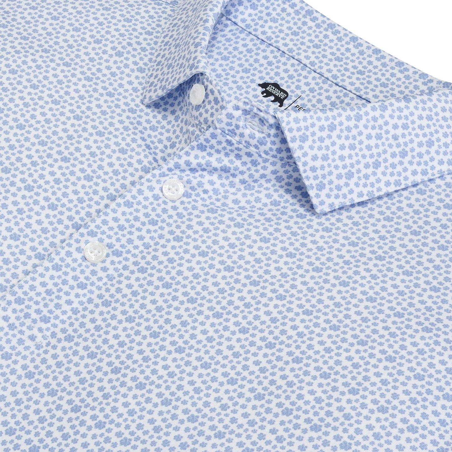 Magnolia Printed Performance Polo - Heron