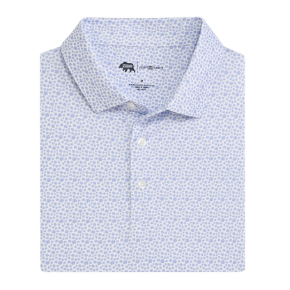 Magnolia Printed Performance Polo - Heron