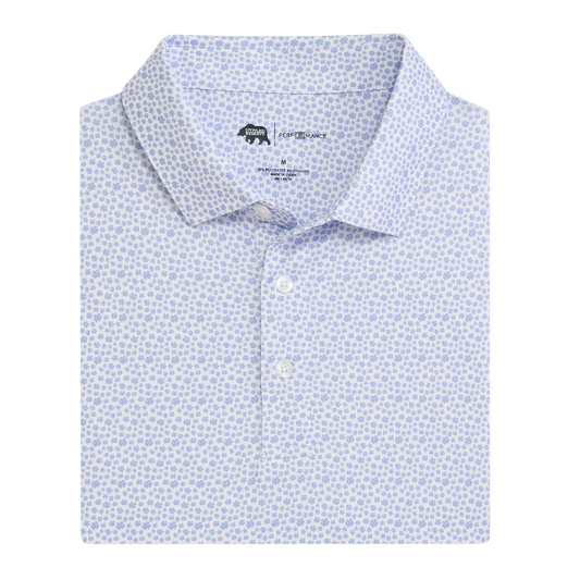 Magnolia Printed Performance Polo - Heron