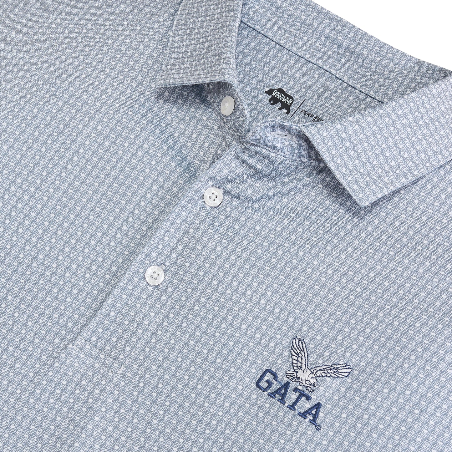 Georgia Southern GS Printed Performance Polo - White