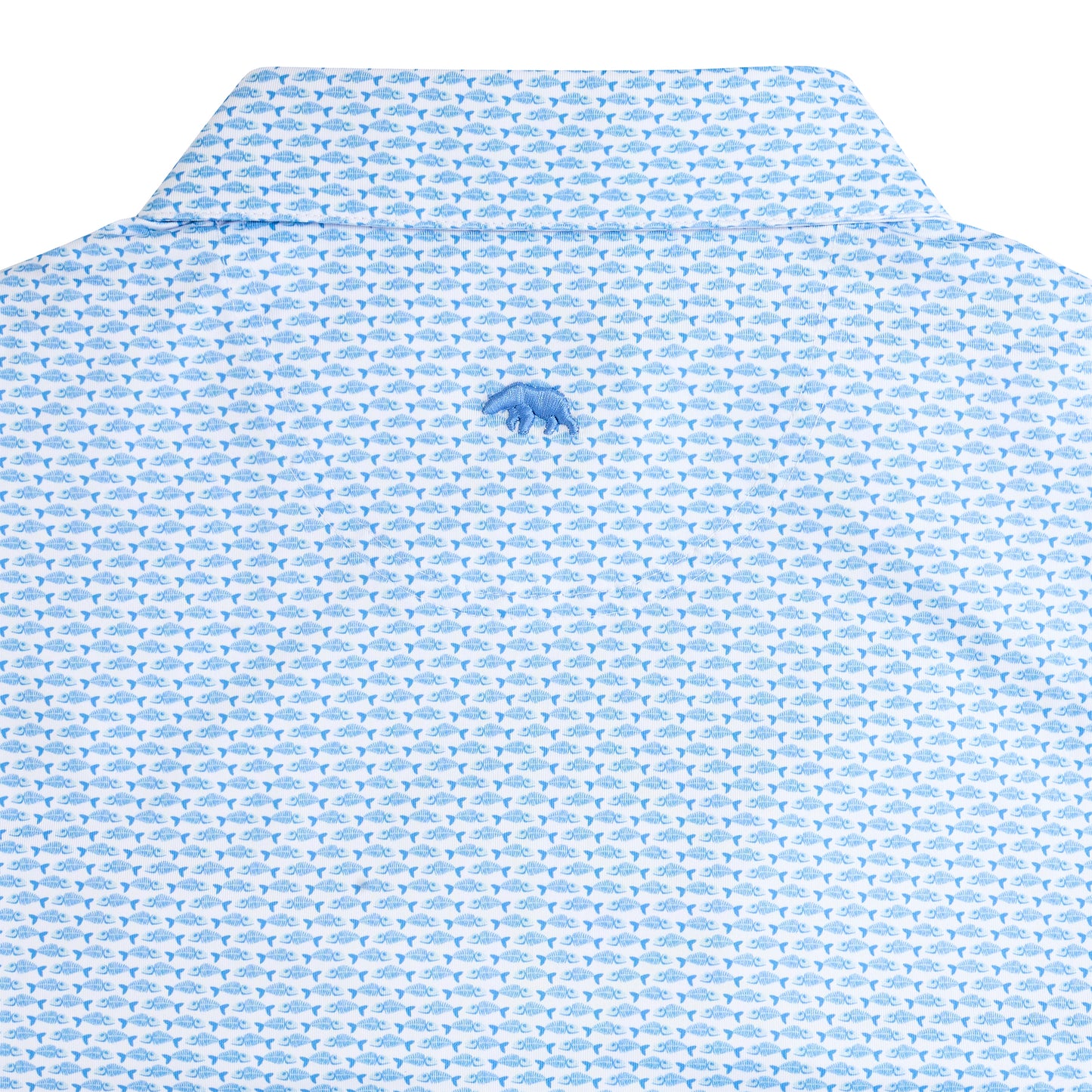 Goldie Printed Performance Polo - Azurine