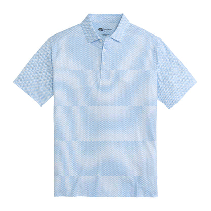 Goldie Printed Performance Polo - Azurine