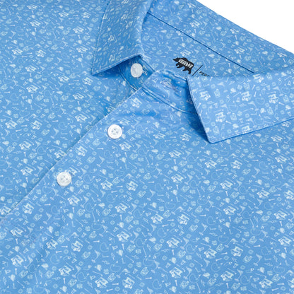 19th Hole Printed Performance Polo - Provence