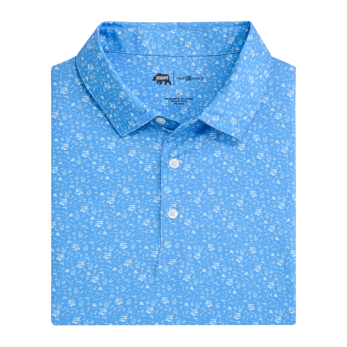 19th Hole Printed Performance Polo - Provence
