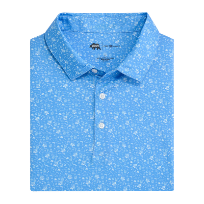19th Hole Printed Performance Polo - Provence