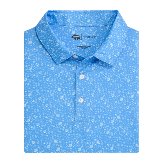 19th Hole Printed Performance Polo - Provence