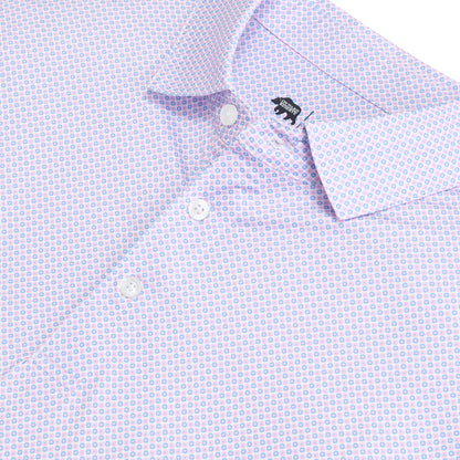 League Printed Performance Polo - Azurine