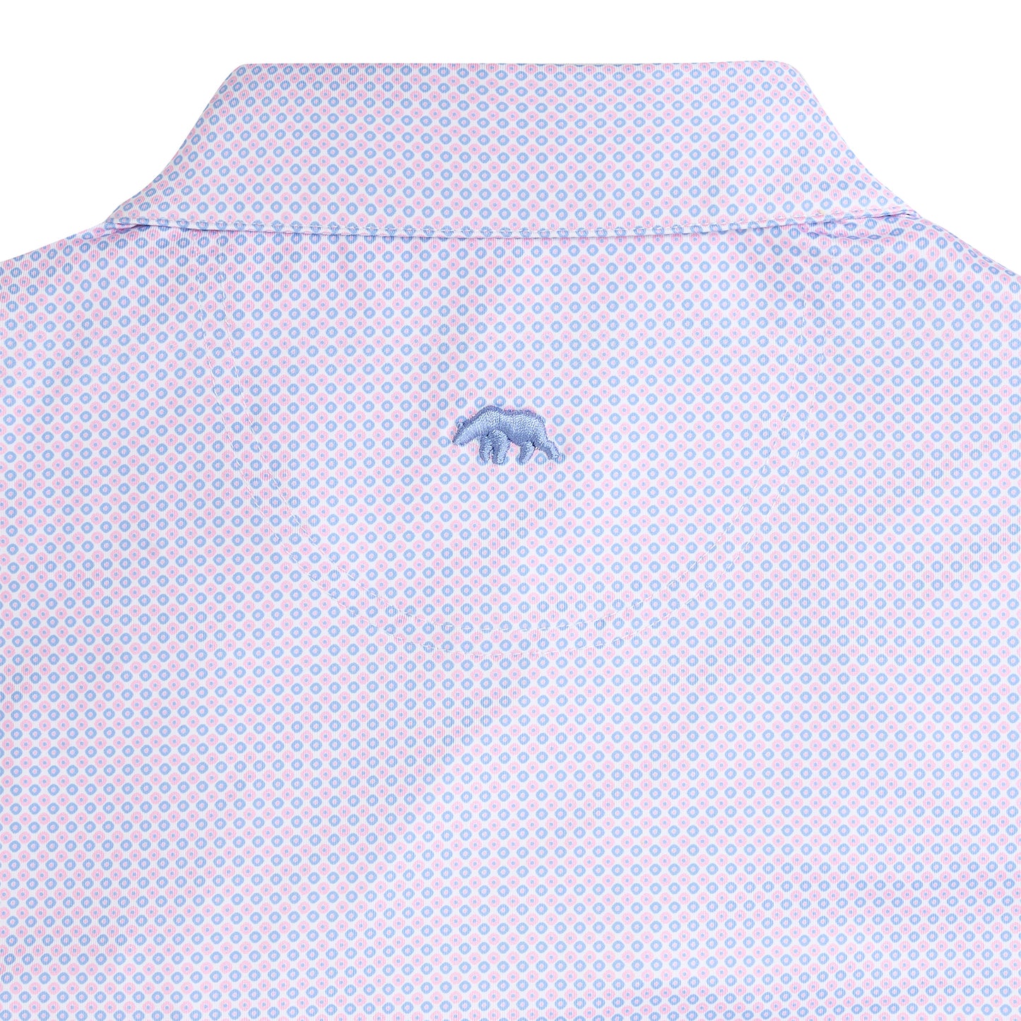 League Printed Performance Polo - Azurine