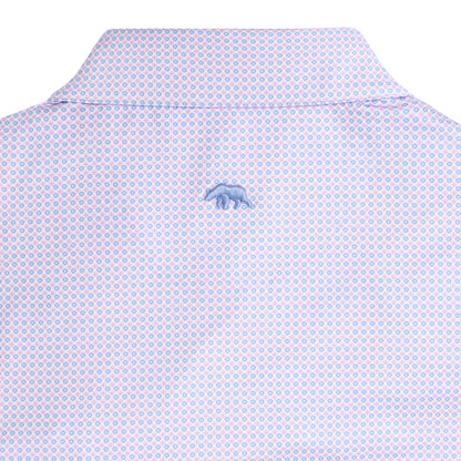 League Printed Performance Polo - Azurine