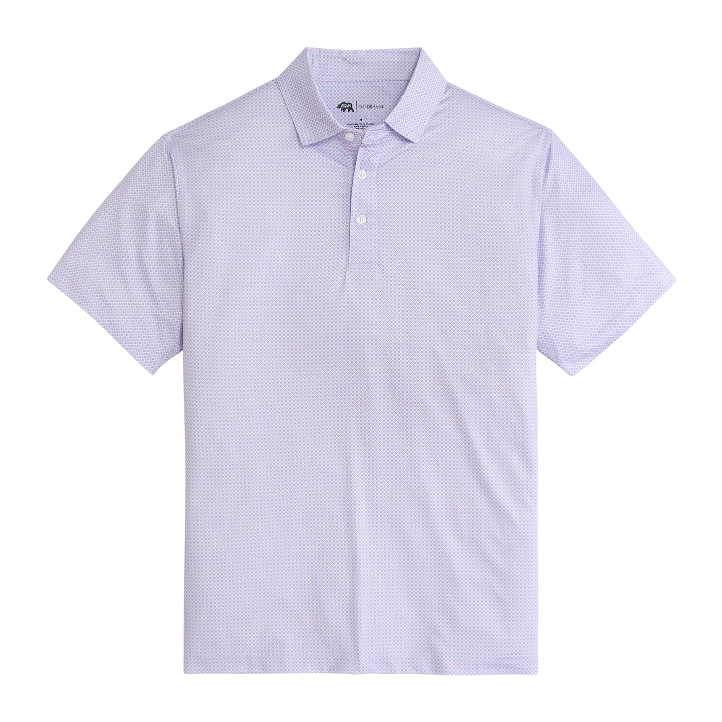 League Printed Performance Polo - Azurine
