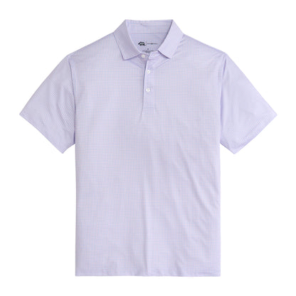 League Printed Performance Polo - Azurine